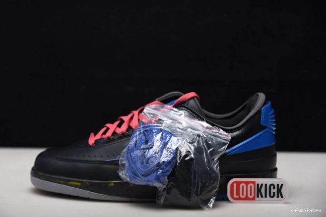 Retro Black Low Jordan 2 Blue Off-White SP DJ4375-004 0717